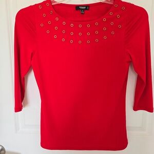 Women"s PS red elbow length sleeve